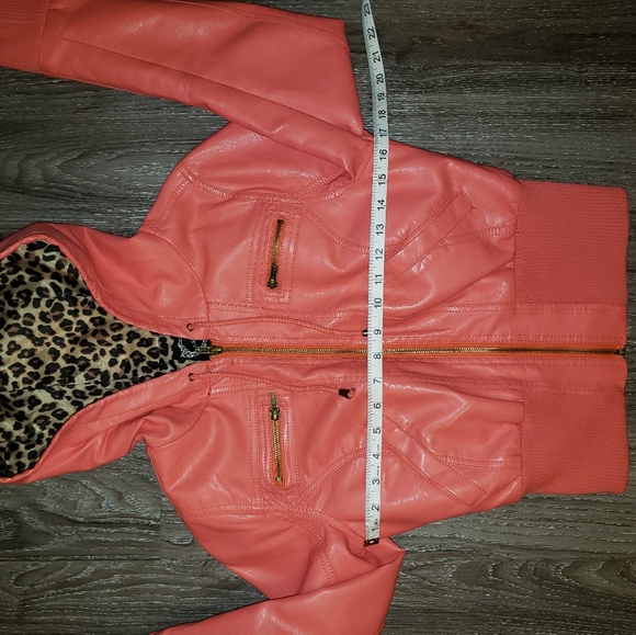 Ambiance vegan leather bomber style jacket size sm - Picture 5 of 8